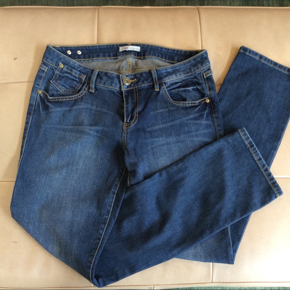Cabi Jeans Distressed Straight Leg 10